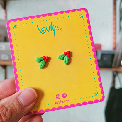 Aretes muérdago
