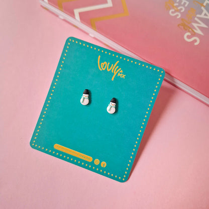 Aretes mini monitos de nieve