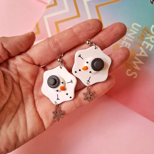 Aretes navidad derretida