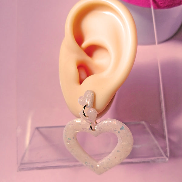Aretes Corazón glitter