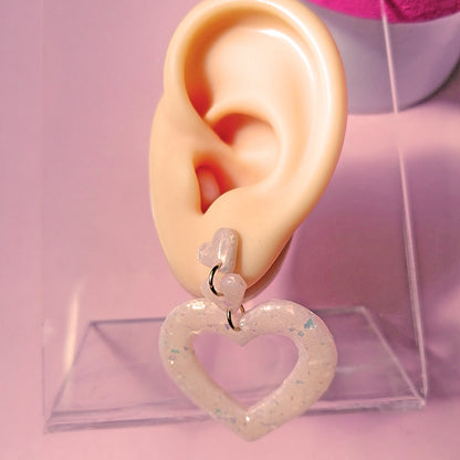 Aretes Corazón glitter