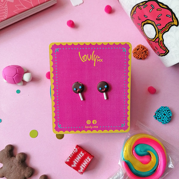 Aretes mini paleta payaso