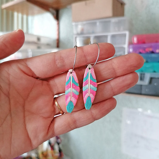 Arracadas pluma