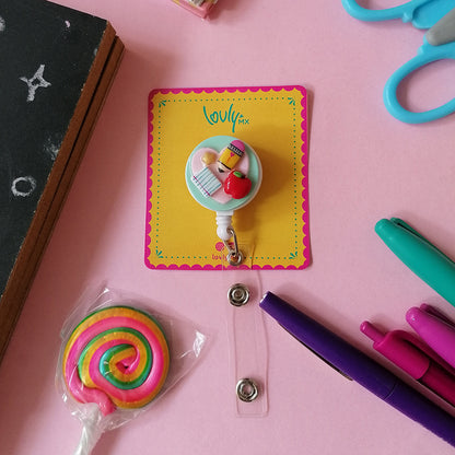 Porta gafete yoyo para Maestrxs