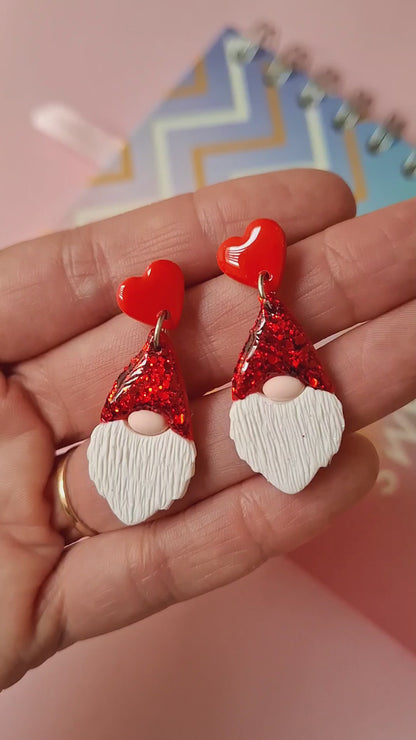 Aretes duende de navidad