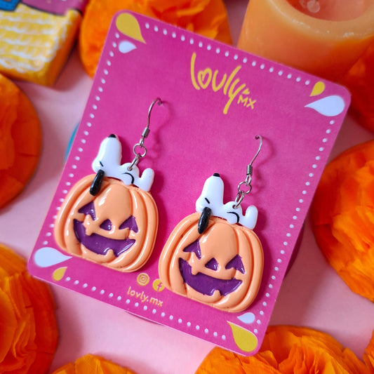 Aretes snoopy Calabaza