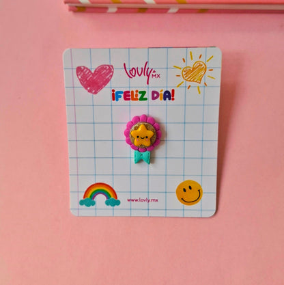 Pin medalla rosa