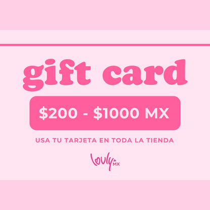 Tarjeta de regalo LovlyMX