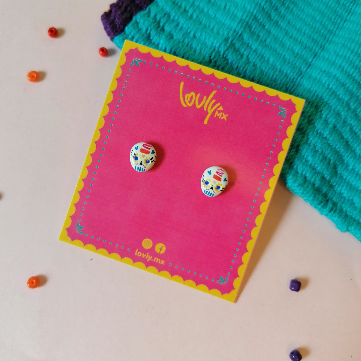 Aretes mini catrina