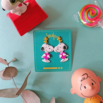 Aretes Snoopy y Woodstock
