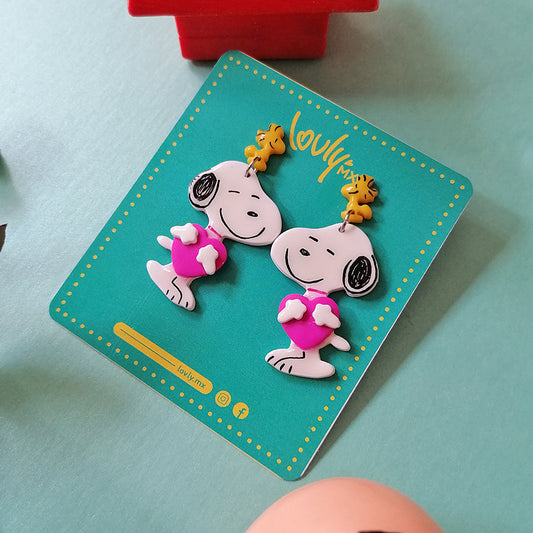 Aretes Snoopy y Woodstock