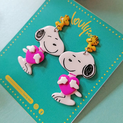 Aretes Snoopy y Woodstock