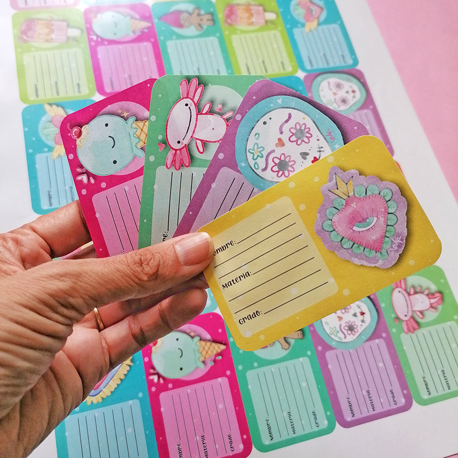 Stickers escolares para imprimir