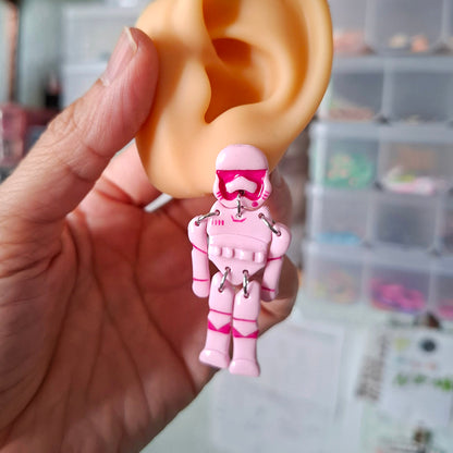 Aretes Stormtrooper rosa!