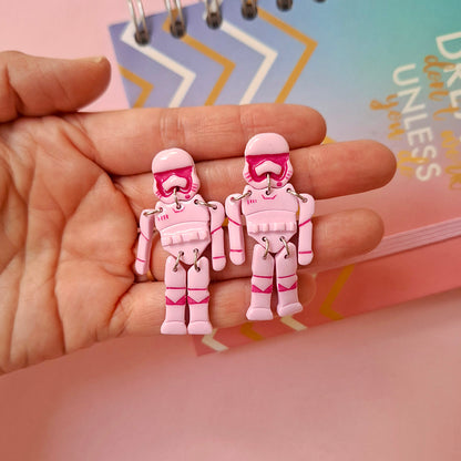 Aretes Stormtrooper rosa!