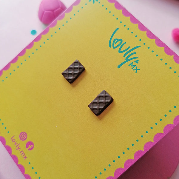 Aretes galletas chocolate